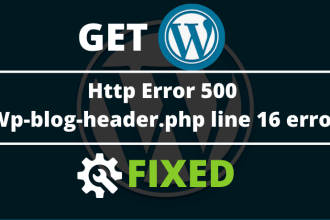 fix http error 500  wp blog header php line 16 error fixed wordpress