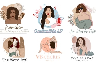 do a aesthetic abstract feminine boho logo design