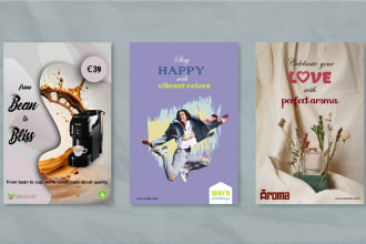 design modern posters for food, event and business promotion
