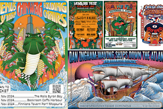 create custom illustration poster festival concert event
