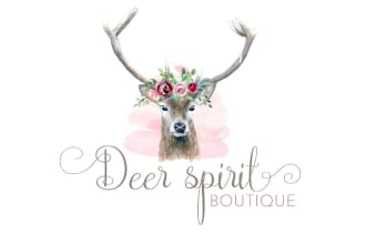 create you unique boho watercolor logo design