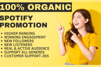 do organic spotify promotion of tracks and album to premium audience