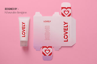 design elegant and modern cosmetics label ,hair oil ,skincare packaging