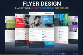 design corporate, medical, business, real estate, travel, school flyer in 8hrs