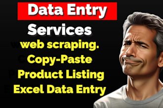 do data entry, web scraping, typing and copy paste