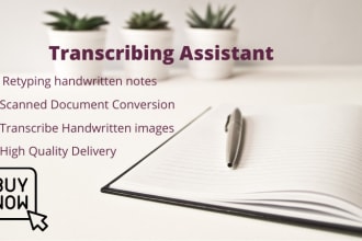 transcribe your scanned or handwritten notes in any format