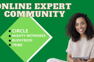 set up circle community, buddy boss, tribe, mighty network