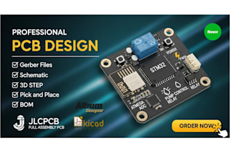 design pcb, schematics, gerber files, bom , 3d