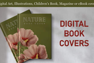 design neat and clean digital or printable book covers in high quality