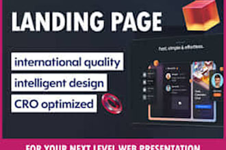 make a outstanding landing page website