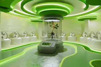 design public facilities in 3d model