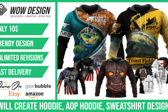 create awesome hoodie, aop hoodie, sweatshirt designs