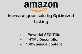 provide you SEO ready amazon description and product title