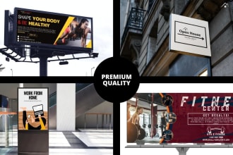 design billboard, outdoor, signage, signboard, yard or vinyl banner in 24 hrs