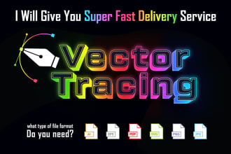 expert vector tracing png to vector logo recreation by adobe illustrator