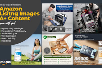 create product listing images, infographics design, provide expert image editing