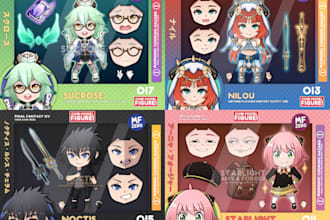draw cute chibi toys design fanart for your character