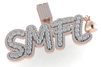make 3d cad hiphop jewelry name pendants and renders
