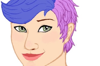 draw a portrait or original character in MSpaint