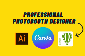 design stunning 360 photo booth overlay template