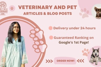 write SEO pet articles and blog posts that rank