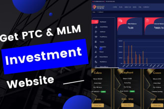 create any PTC or MLM investment website for you