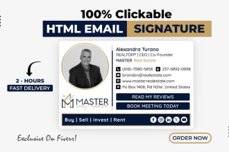 design email signature HTML or clickable email signature for outlook, gmail etc