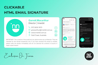 design email signature HTML or clickable HTML email signature