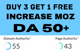increase domain authority moz da 50 plus fast