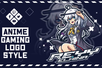 design gaming mascot anime logo with your character