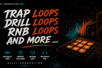 make custom melody loops for trap, drill, rnb, afrotrap, indie rock and house