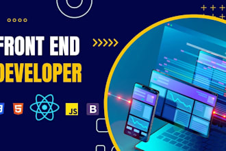 create your any website frontend in react and bootstrap