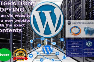 duplicate, copy, migrate, move or transfer an old website to a new one