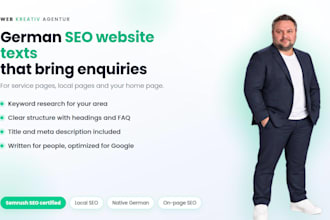 write german SEO website texts for your business