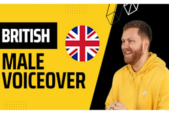 record a professional british male voiceover
