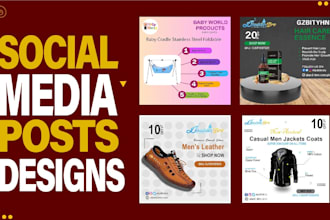 design unique social media posts and meta ads