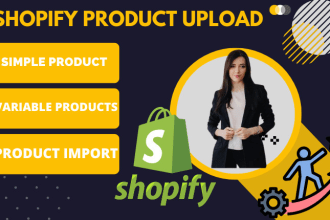 do professional shopify product listing data entry manually