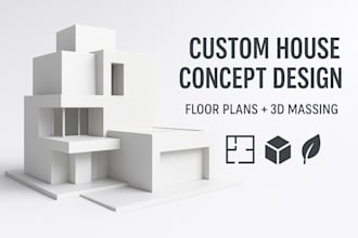 make modern house concepts with 3d massing sustainable ideas