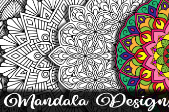 make custom coloring pages or mandalas for adults and kids