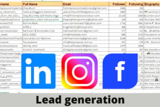 find b2b leads from instagram,ig, linkedin, fb