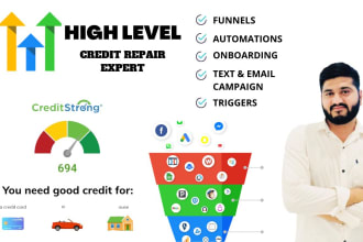 setup gohighlevel credit repair funnel, ghl landing page, automation