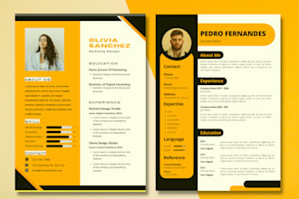 design a modern CV, resume, and cover letter with infographics in canva