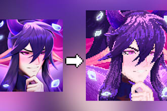 convert your image or illustration into pixel art