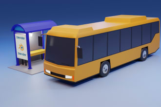 create low poly 3d models for games and animations