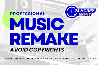 remake or make song or exclusive beats with avoid copyright
