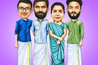 draw your picture into caricature cartoon