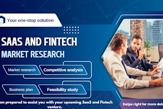 do saas and fintech market research, competitor analysis, and business plans
