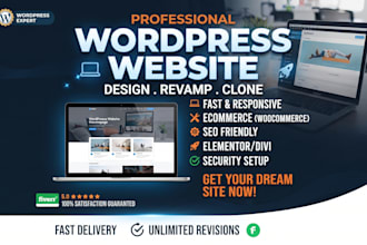 design, revamp,clone professional wordpress website