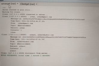 do project related to socket programming in java python cpp