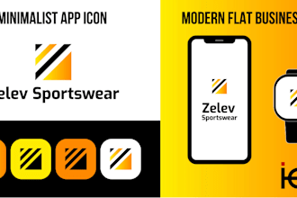 create a minimalist or modern business app logo design